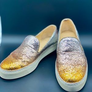 Stuart Weitzman ombré glitter loafers